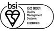 BSI certified to ISO 9001 quality management systems
