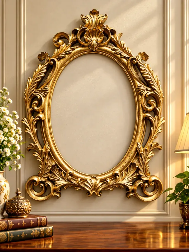 Ornate gilded photo frame